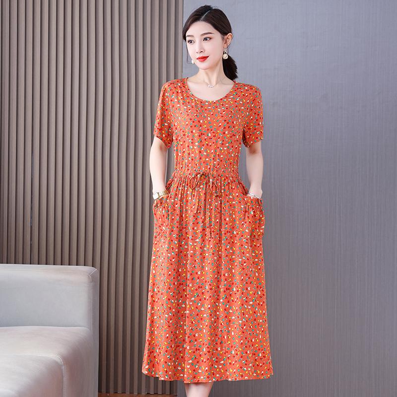 Vintage Blumenkleid für Damen in Übergröße, Sommerkleid für Damen, lässig, lange Kleider