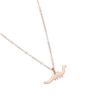 Korean Style Cute Dinosaur Dangle Necklace Women Alloy Pendant Adjustable Chain Wedding Girl Jewelry