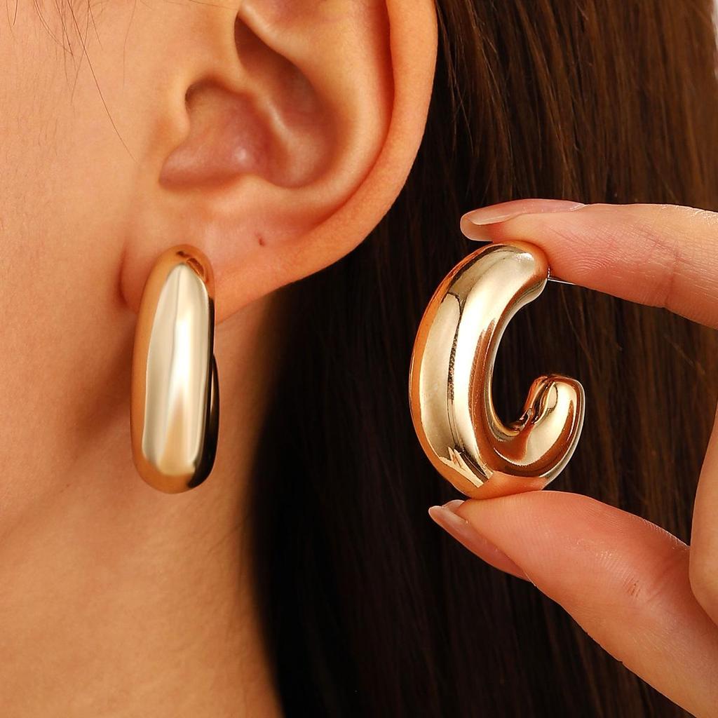 Teardrop Stud Earrings: Versatile European & American Fashion for Women