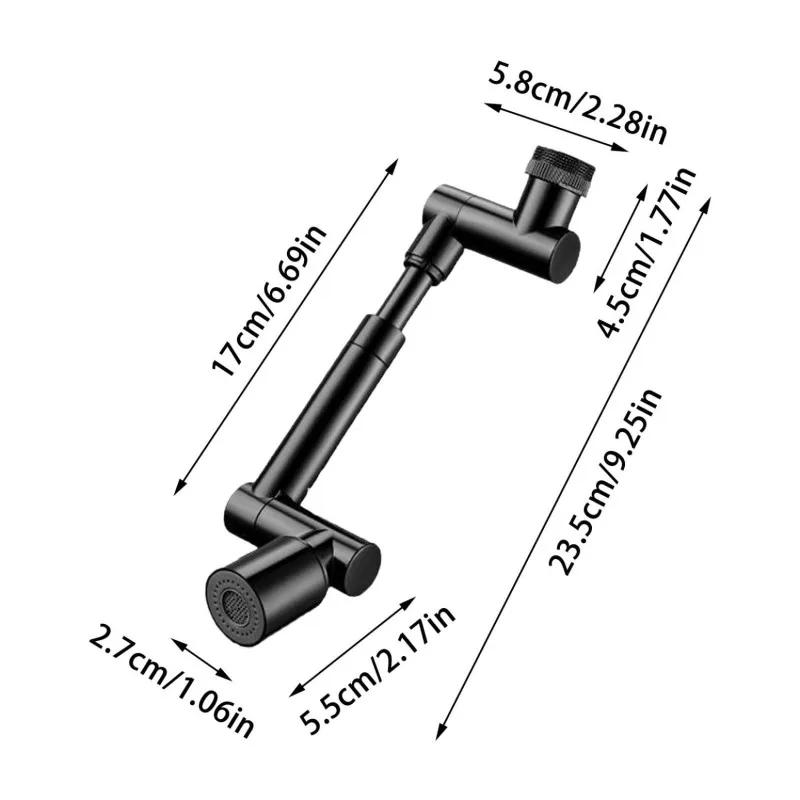 Prelungitor Rotativ 1440° pentru Robinet Aerator Robinet Atașament Robinet Zoomabil cu Filet Feminin/Masculin Braț Robotic Aerator Chiuvetă