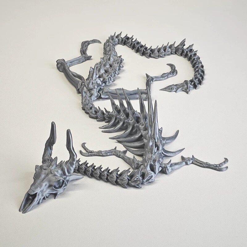 3D Printed Movable Skeleton Dragon Hinge Toy Bone Dragon Desktop Decoration Creative Gift For Office Decor