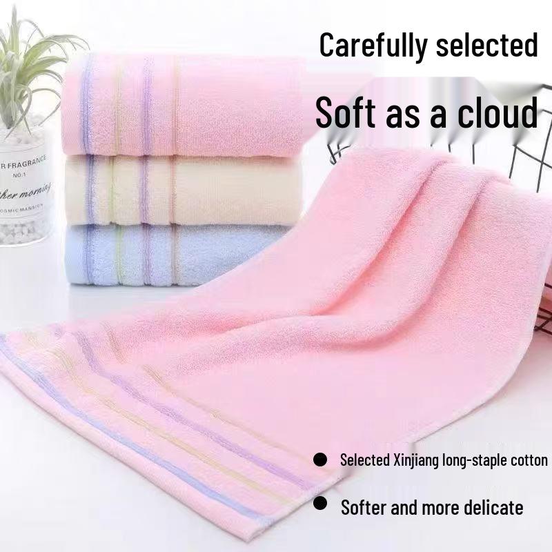 Förtjockad absorberande luddfri ansiktshandduk i ren bomull - Mjuk tvättlapp för daglig hushållsanvändning