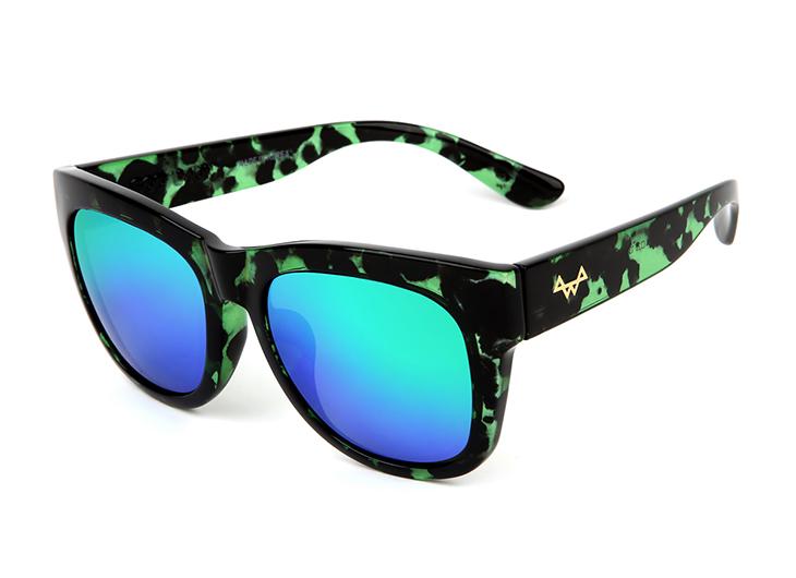 Sodamon Horn-Rimmed Sunglasses Fashion Black Sunglasses Mirror Sunglasses Ht601-C06