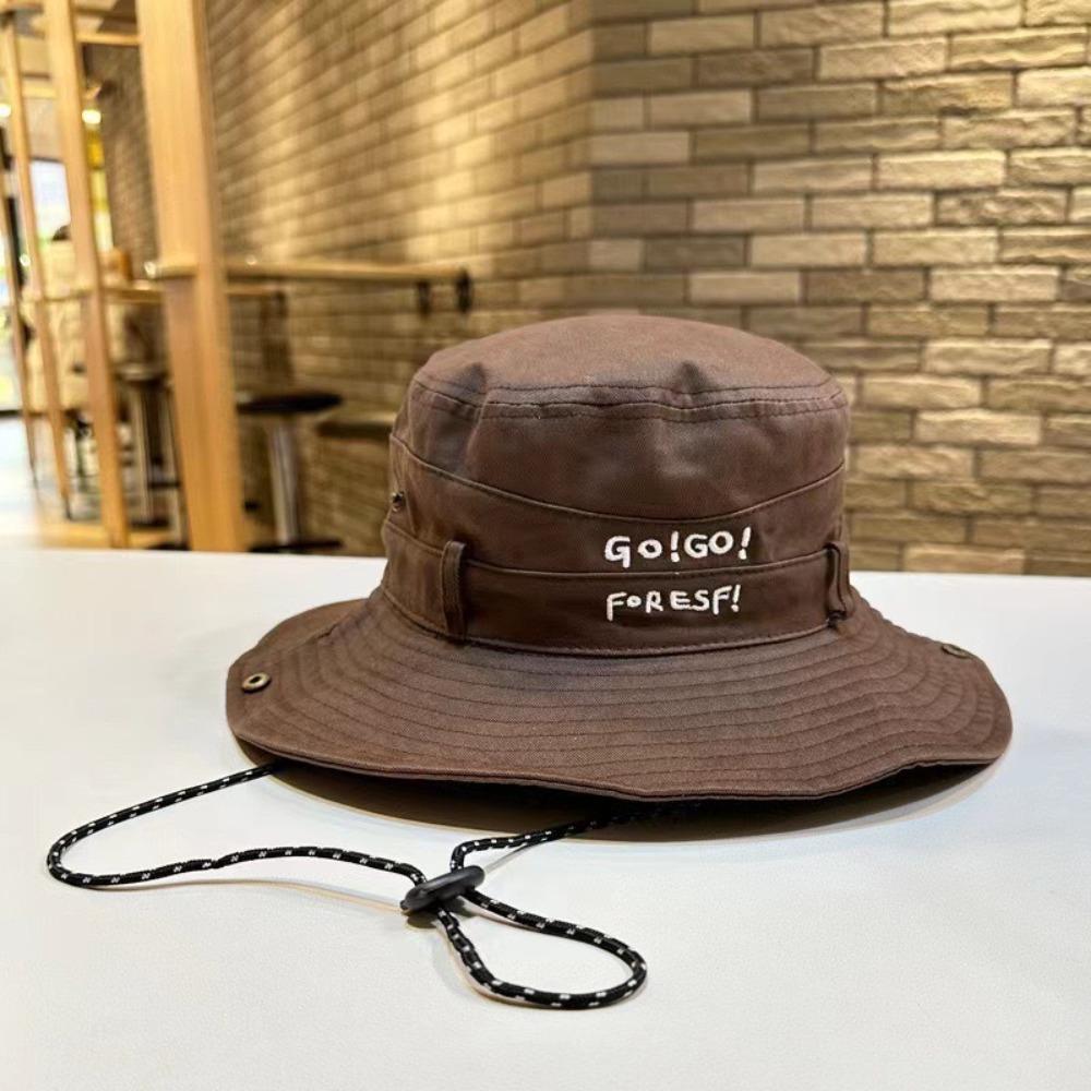 Big Brim Bucket Hat Y2K Sun Protection Hat Fashion Fisherman Hat  Hiking