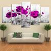 Beautiful Flower 5pcs/set Canvas Wall Art Home Decor Poster Printed Wall Picture