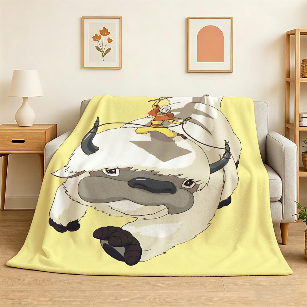 Avatar The Last Airbender Throw 240g Flannel Blanket Lightweight Soft Skin-friendly Summer Thin Throw Blanket 75X95CM