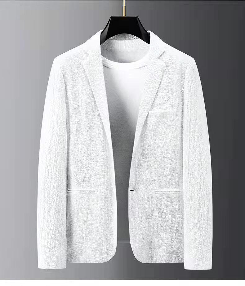Men's Spring Fashion Slim Fit Suit: Korean Style Long Sleeve Two-Piece Set