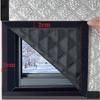 2025 Window Windproof, Warm Curtain, Cold Double Thick Blackout Curtain, Soundproof Cotton Window,black Whole Piece,can Be Customized