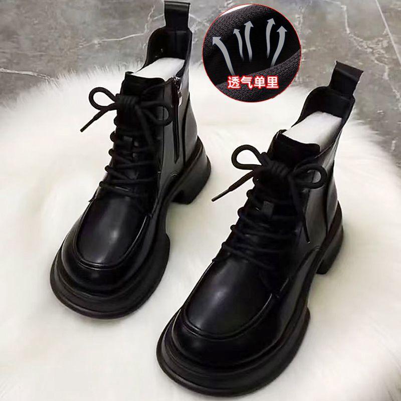 

Fashion Street Style Sexy Women Motorcycle Boots Autumn New Comfortable All-match Leather Boots Chelsea Short Boot Woman s Shoes 40 чёрный