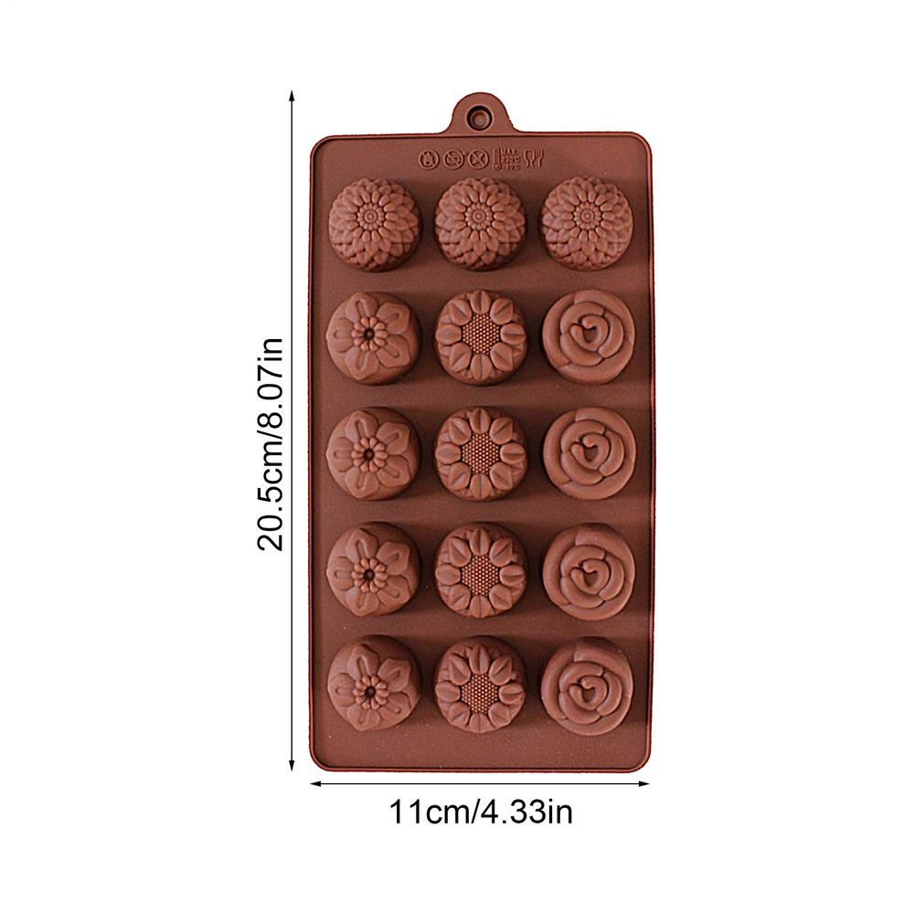 1pc Chocolate Flower Molds Reusable Silicone Cake Chocolate Candy Fondant Mold Durable Candy Mould for Baker Ice Butter