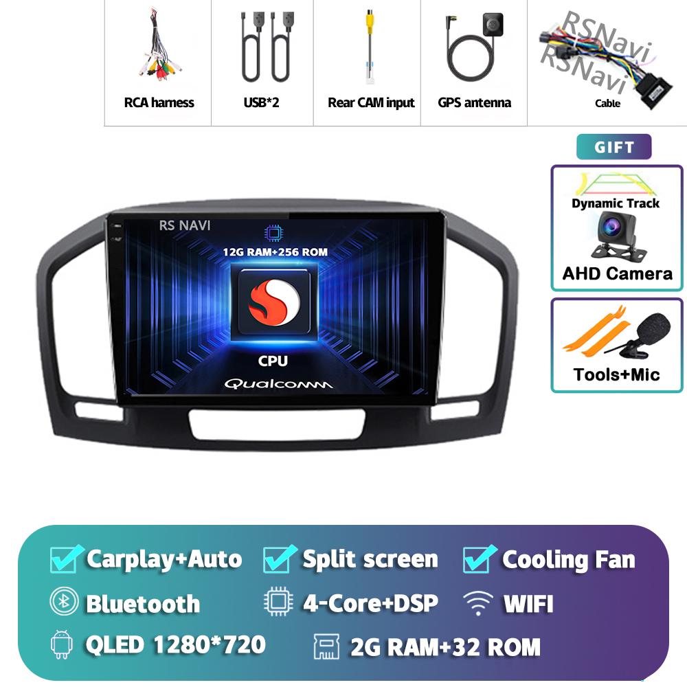 Android 14 Carplay Car Radio For Buick Regal Opel Insignia 2009 - 2013 Multimedia Video Player Navigation GPS Stereo 2Din DVD BT