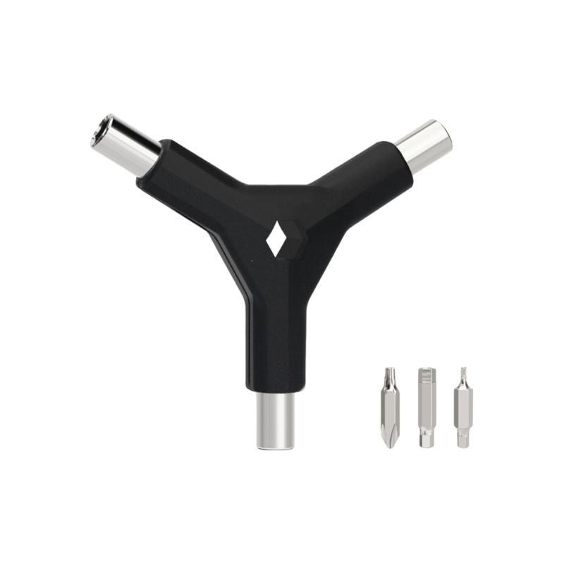 

Professional Cycling Repair Tool 3 Way Interchangeable Bits Carbon Steel Y Shape Wrench For Bicycles Adjustments 1