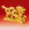 1Pc Traditional Customs Feng Shui Gold Dragon Figurine Chinese Geomancy Statue Bring Luck Wealth Home Decor