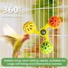 Vogelspielzeug Lustige drehende Windmühle mit 3 Glöckchen Vogelkäfigspielzeug für Wellensittich Conure Nymphensittich Agaporniden Beschäftigungsspiel Kauspielzeug