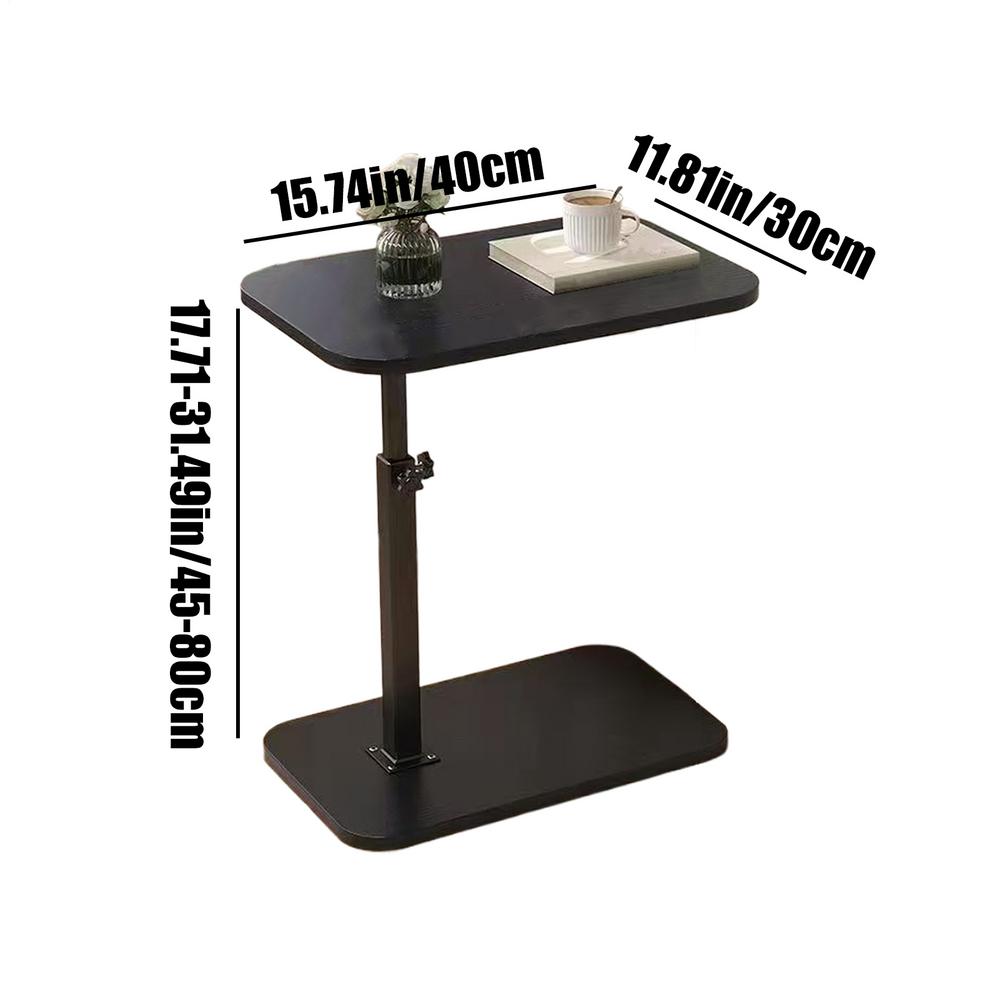 Adjustable C-shaped Table for Small Spaces 360-degree Horizontal Rotation Multifunctional Use Suitable for Living Room Bedroom