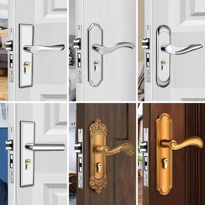 Geräuschloses Türgriffschloss aus Holz im europäischen Stil für den Innenbereich