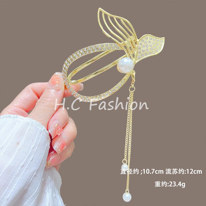 Trendy Personal Flower Hairpins Women Pearl Hair Clips Accessories Temperamental Alloy Hair Accessories
