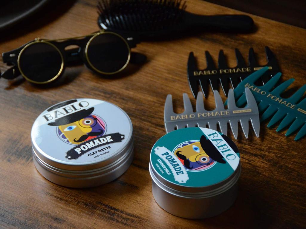 BABLO POMADE Strong Hold Hair Grease with Comb and Mesh Comb (Green)