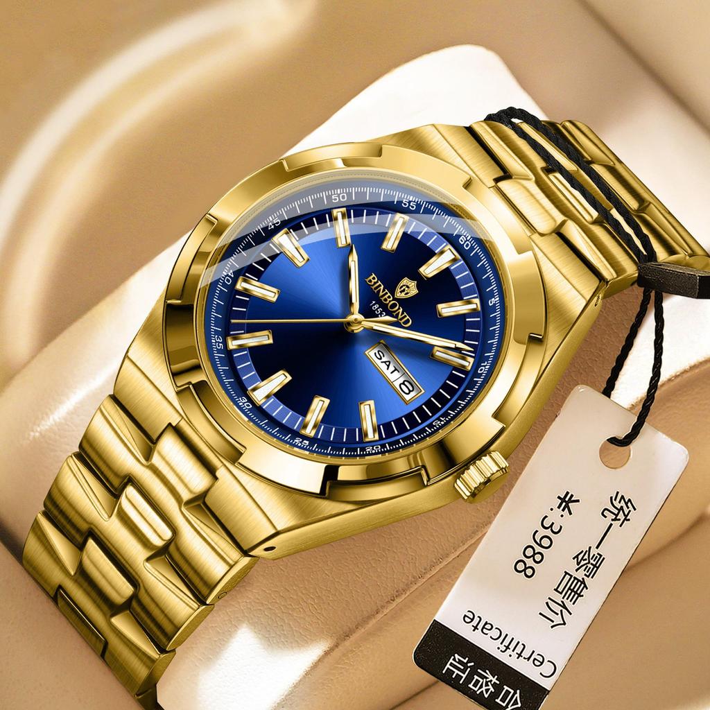 BINBOND Men's Multifunctional Luminous Waterproof Watch