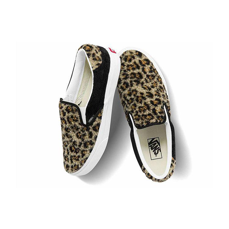 Vans Slip-On 59 Leopard Unisex Tenisky Tmavě hnědá Černá Pravá bílá VN0A38GU6BX