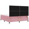Box Spring Bed with Headboard Pink 200 x 180 cm Velvet