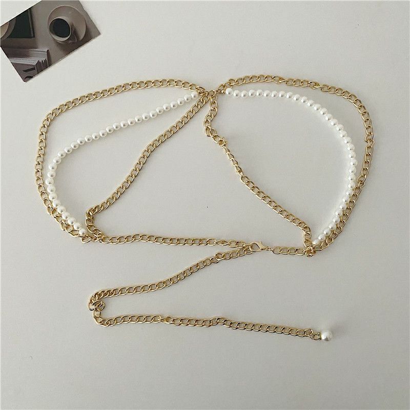 Pearl Fashionable Retro Waist Chain For Women Great For Summer Dresses And Attire Stylish