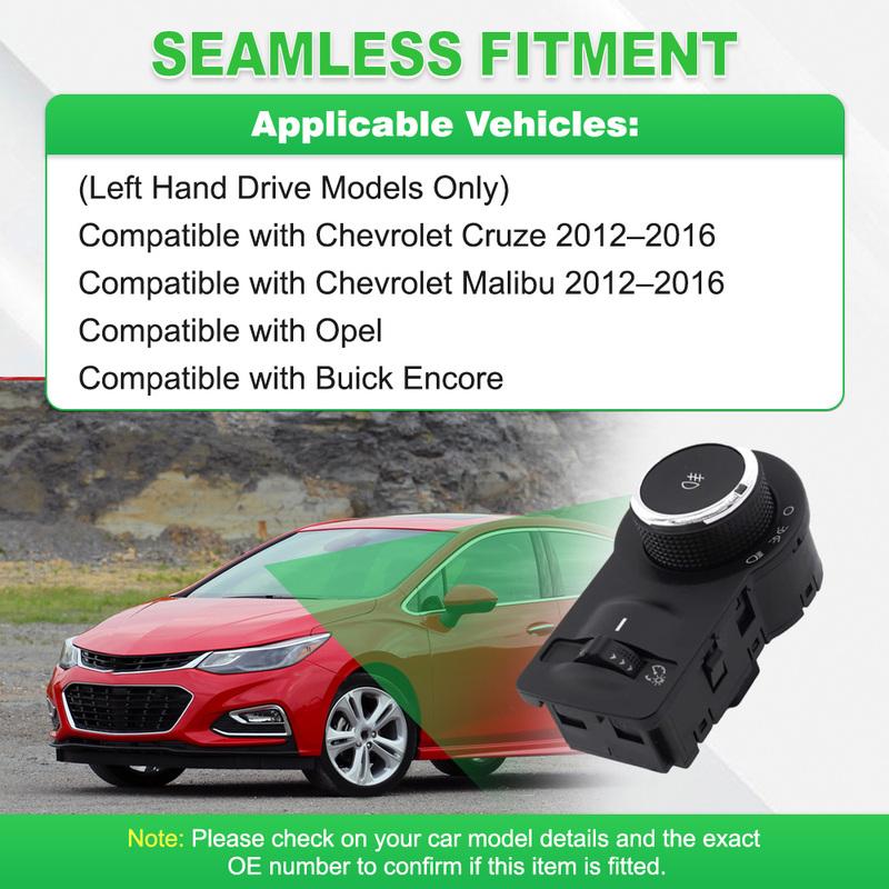 For Chevrolet Cruze / Malibu 2012–2016 Car Electric Headlight Fog Light Adjustment Switch Control Button 52084897
