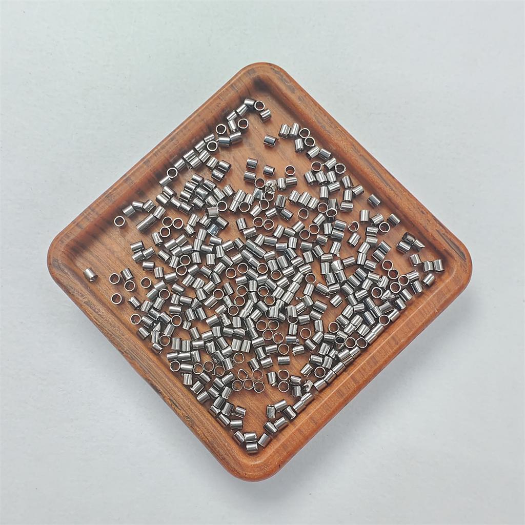 1000/600pcs/lot Mini Alloy Stopper Spacer Beads Gold Sliver Bracelet Finding DIY 1.5mm 2mm Cylinder Tube End Beads for Jewelry Making