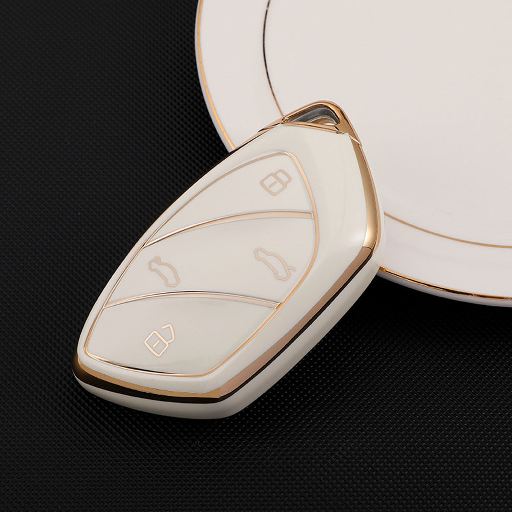 

Чехол для автомобильного ключа из ТПУ с 4 кнопками, защитный чехол для пульта дистанционного управления, автомобильные аксессуары для Roewe Ei5 MARVELX Marvelr MG ZS EV HS EHS ZX GT белый