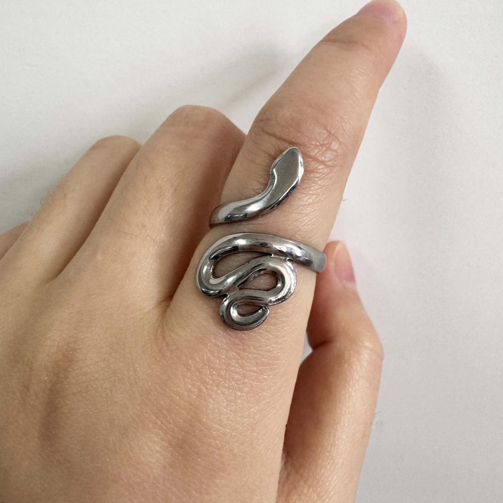 Stainless Steel Irregular Multi-Layer Ring Vintage Silver Color Starfish Open Adjustable Rings for Women Men Personality Jewelry
