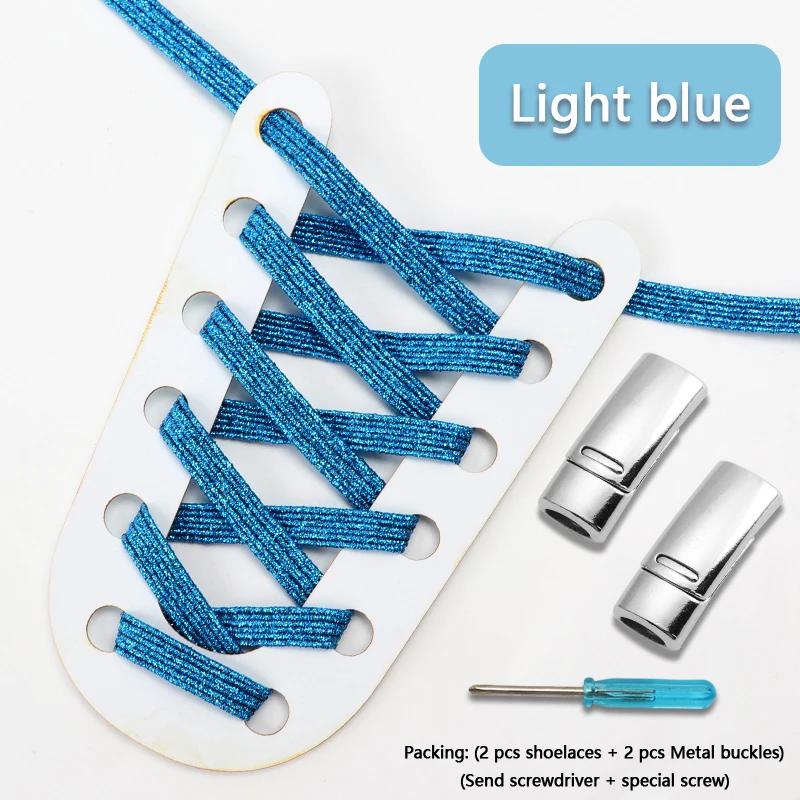 Colorful Elastic Laces Sneakers Magnetic Lock Shoe laces without ties Kids Adult Tennis No Tie Shoelaces for Shoes Accessories
