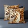 1 Pieces Beautiful Horse Pattern Decorative Cushion Pillow Polyester pillowcase, sofa decorative cushion cov Headboard Pillow