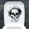 Funny Skeleton Breaking Through Hole Toilet Sticker Waterproof Removable Bathroom Halloween Home Decor