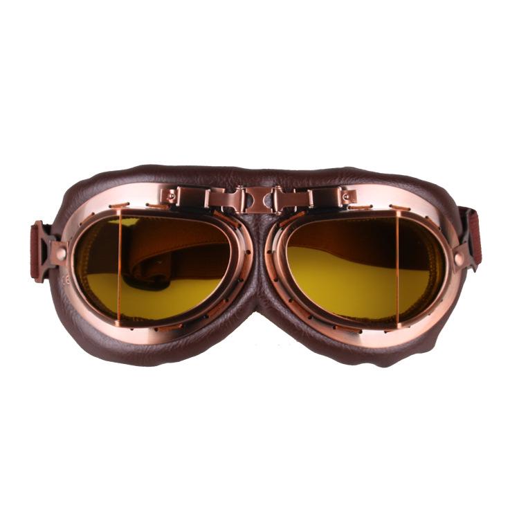 Motorcycle Riding Goggles, Vintage Classic Glasses Outdoor Sports Windproof Goggles Sand Karts жёлтый