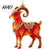 Decorative Hanging Ornaments for Tree 2PCS Christmas Goat Ornaments, 2D Acrylic Ornament Shopping Mall Pendants, Lightweight Festive Holiday