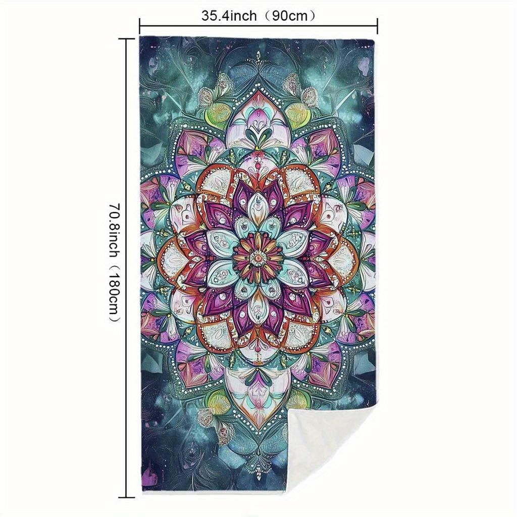 Ultra-Soft Mandala Beach Towel - Lightweight, Absorbent & Quick-Dry for Beach Camping & Travel Modern Cartoon Design,Beach Towel