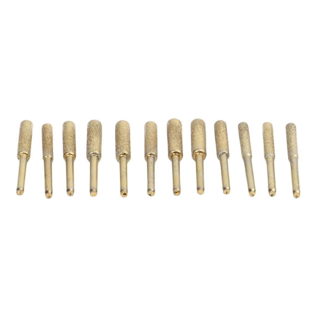 12 Replacement Cylindrical Burr Grinding Stones for Chain Saw Sharpening Use with Electric Chain Saw Grinding Equipment