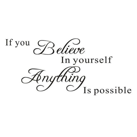 

Если вы верите, водонепроницаемая съемная самоклеящаяся наклейка на стену, наклейка для домашнего декора