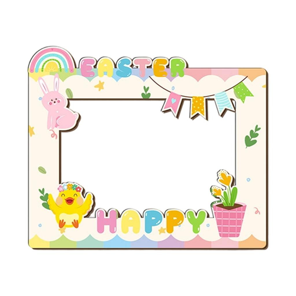 Easter Theme Wooden Photo Frame Egg Party Photo Props Desktop Creative Decoration Photo Frame