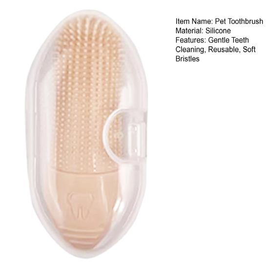 Finger Pet Toothbrush Silicone Finger Cover Dog Toothbrush Soft Bristles Safe Pet Dental Brush for Medium Large Dogs Cats Teeth Cleaning