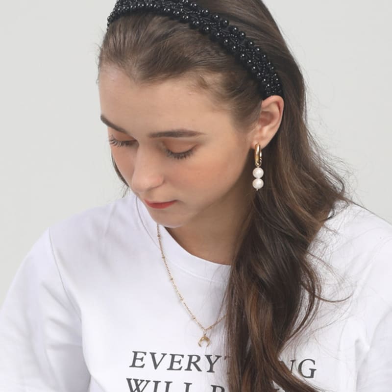 LALA Pearl Hairband - BLACK