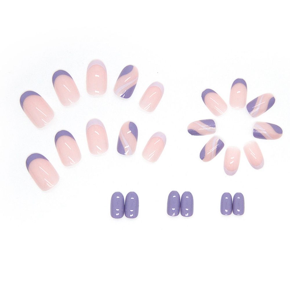 On Nails Artificial Full Cover Wearable French Stiletto Fake Nails Nail Tips Almond False Nails