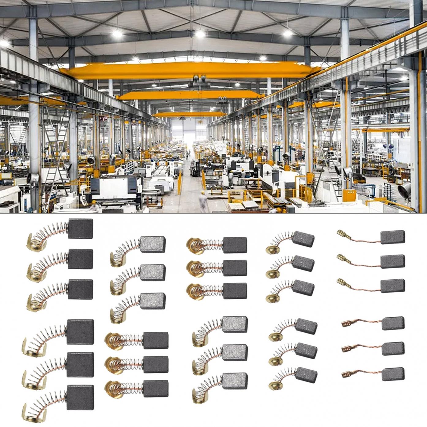 

Графітові вугільні щітки, змінні, 10 розмірів, 30 шт./комплект