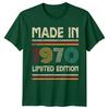 Made In 1970 Unisexs T Shirt 56th Birthday Gift Vintage Fiftysix Year Old B