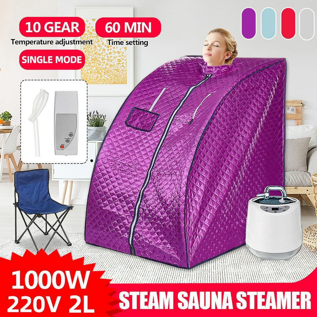 2.5L Portable Folding Steam Sauna SPA Room Tent with Steam Generator Capacity Weight Loss Detox Machine Full Body Slimming AC 220V