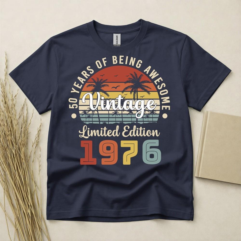 50. Geburtstag T-Shirt Geboren 1976 50 Jahre Alt Geschenke Vintage T-Shirt 1976 Fünfzig