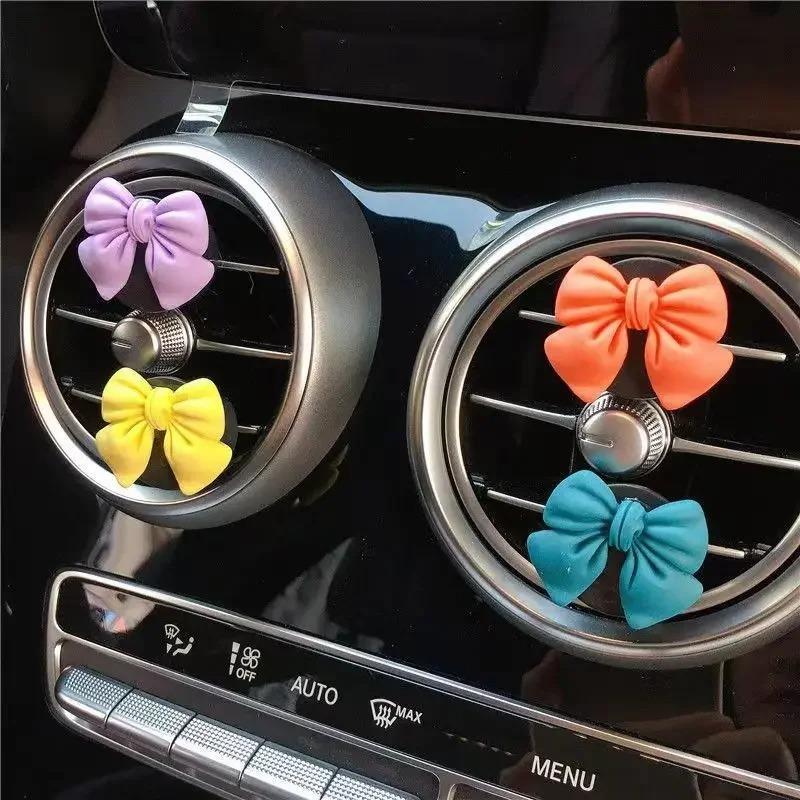Bow-knot Car Air Vent Freshener Perfume Clip Woman Car Art Air Conditioning Clip Car Interior Decoration Accessories