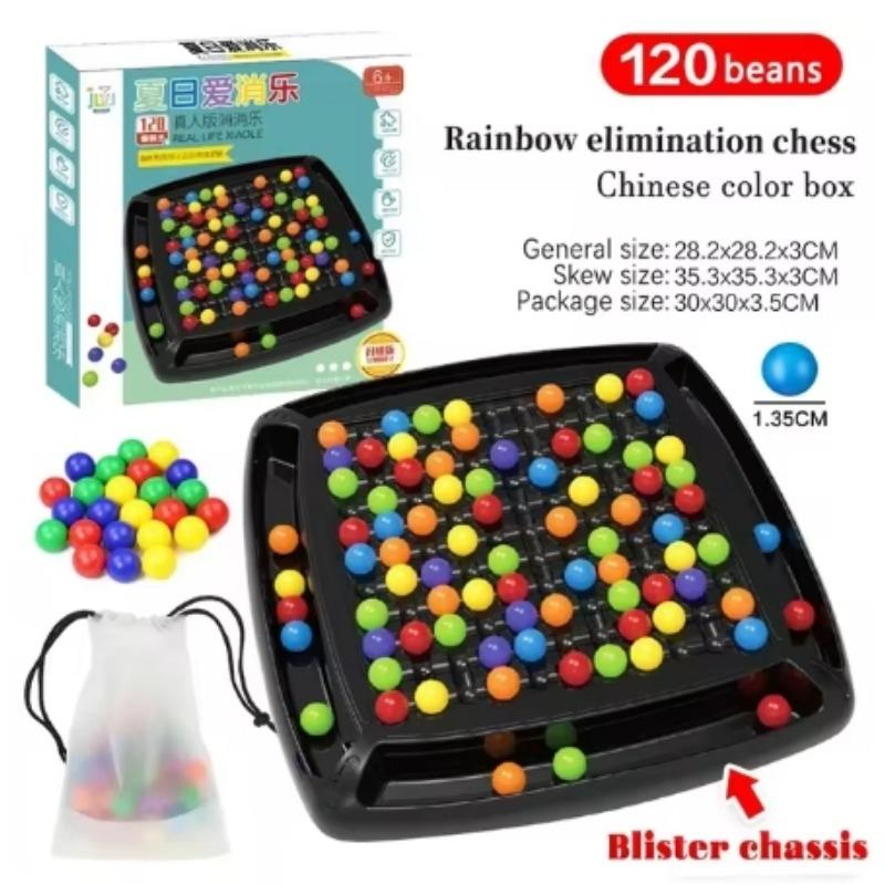 Rainbow Ball Gobble Elimination Board, Intellektuelles Schachbrett, lustiges Tischstrategiespiel, Familienspiel, Partyspiel für Kinder und Erwachsene