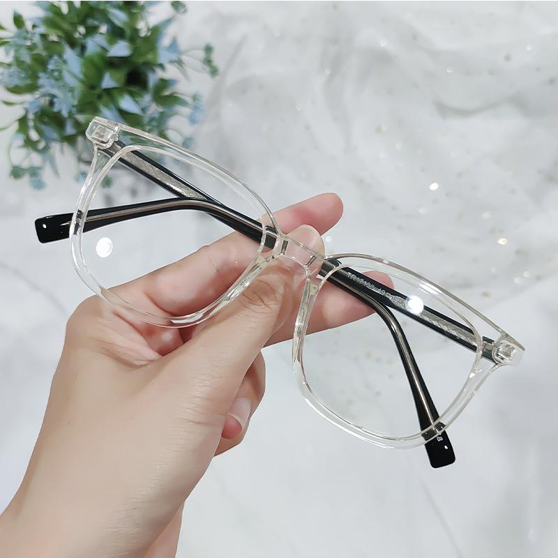 New Rice Nail Pin Flat Mirror Full Frame TR Frame Retro Anti-blue Glasses Classic Frame Glasses Women