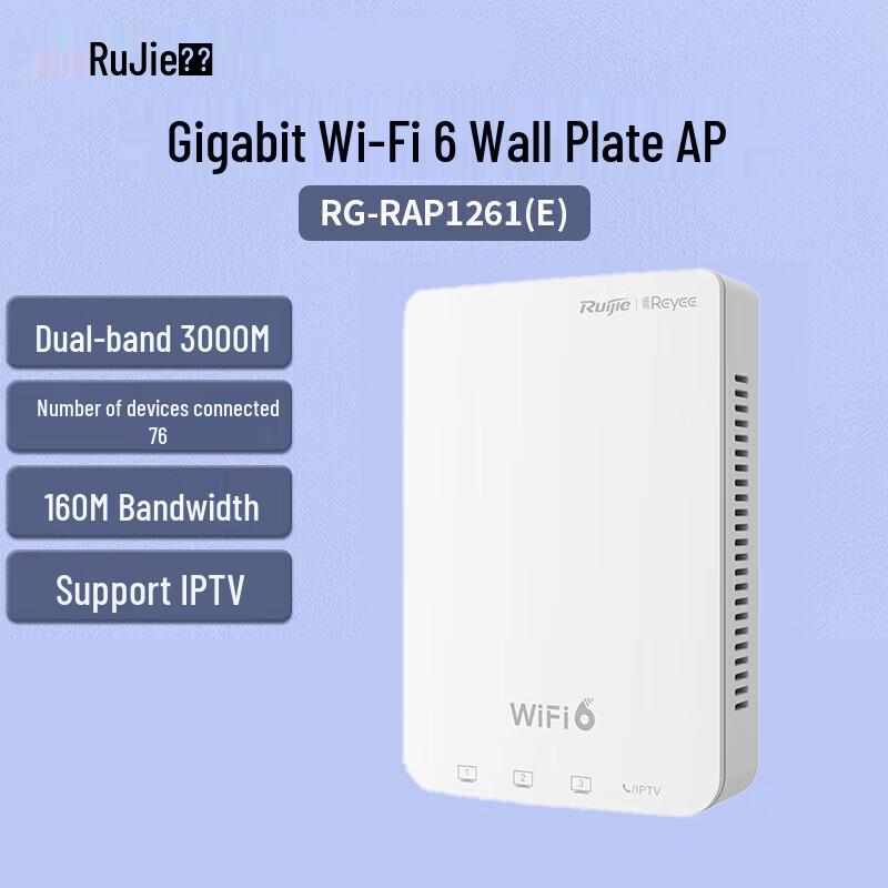 

Ruijie WiFi 6 In-Wall Wireless AP Panel